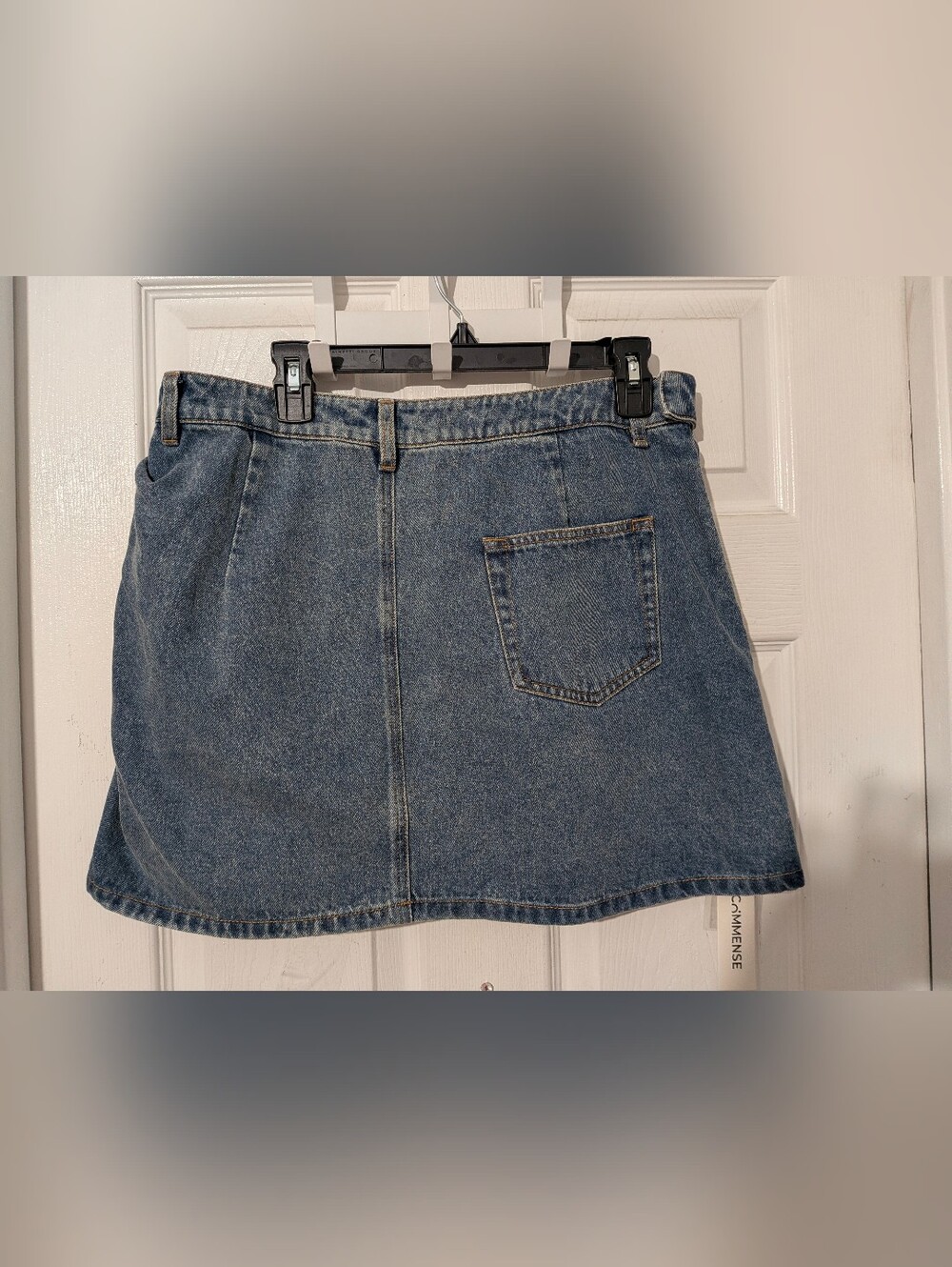 Commense Asymmetric Pleated Denim Mini Skirt - Picture 12 of 16